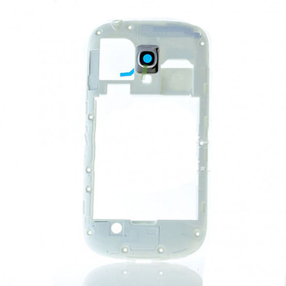 Средняя часть для S3 mini i8190 со стеклом камеры (Белый)