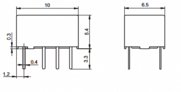 HFD4/5 DIP HONGFA Реле электромагнитное