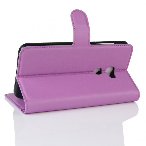 Чехол книжка с визитницей для HTC One X10 (фиолетовый)
