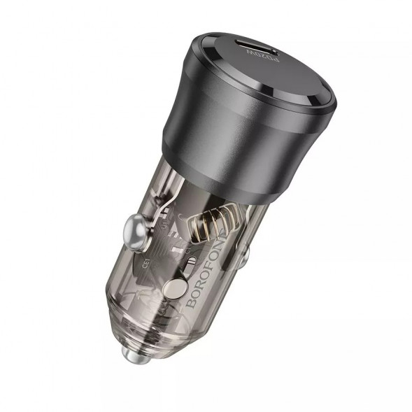 Автомобильное зарядное устройство BOROFONE BZ24 IOS - TYPE-C BLACK (черный)
