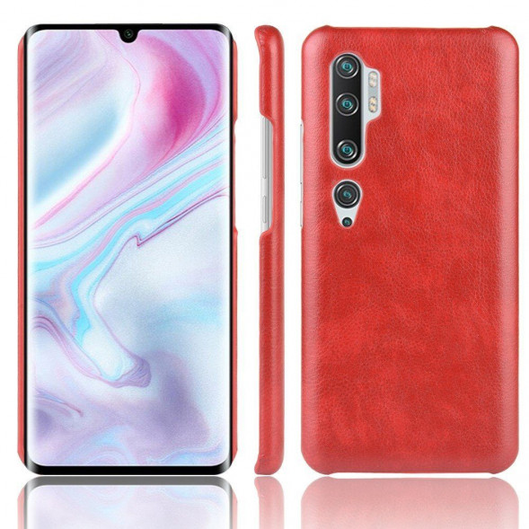 Кожаная накладка для Xiaomi Mi Note 10, Mi Note 10 Pro, Mi CC9 Pro (красный)