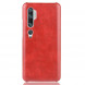 Кожаная накладка для Xiaomi Mi Note 10, Mi Note 10 Pro, Mi CC9 Pro (красный)