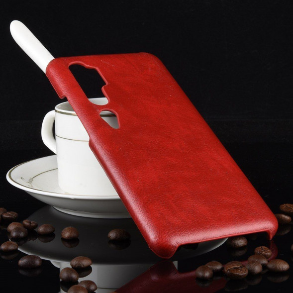 Кожаная накладка для Xiaomi Mi Note 10, Mi Note 10 Pro, Mi CC9 Pro (красный)