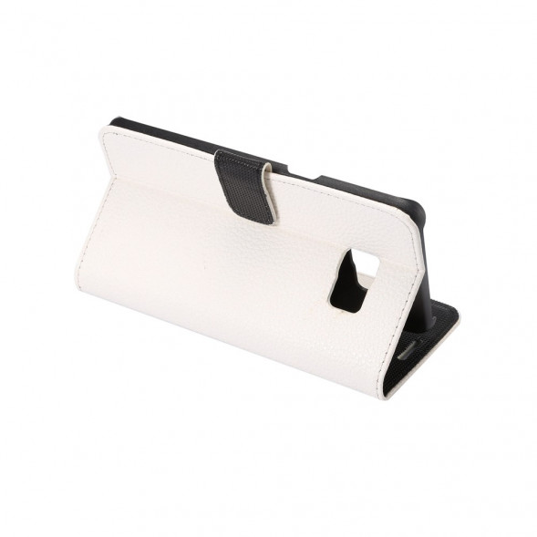 Чехол книжка с визитницей для Samsung Galaxy S6 EDGE+ G928 (Белый)