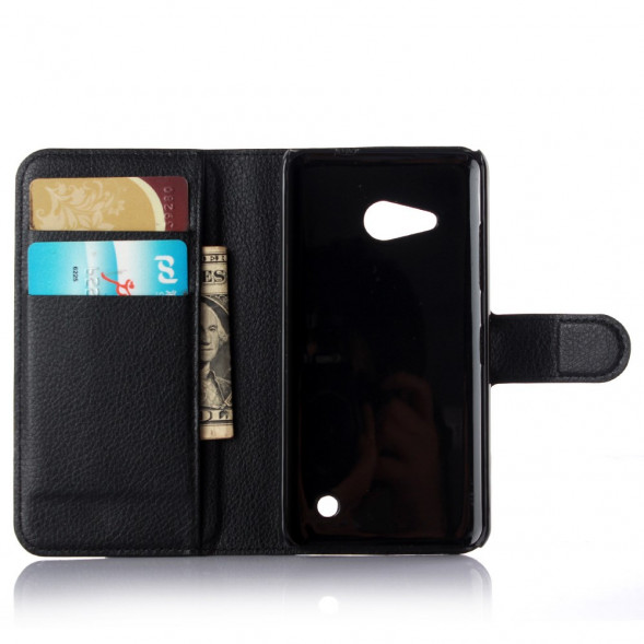 Чехол книжка с визитницей для Microsoft Lumia 550 (Черный)