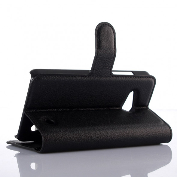 Чехол книжка с визитницей для Microsoft Lumia 550 (Черный)