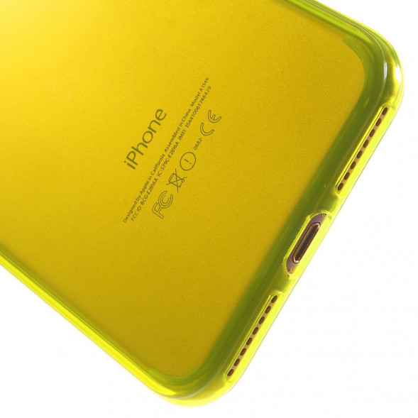 Силиконовый TPU чехол накладка для iPhone 7 Plus (Желтый)
