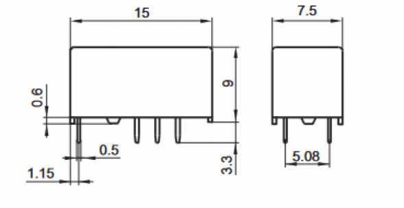 HFD3/24 2A HONGFA Реле электромагнитное