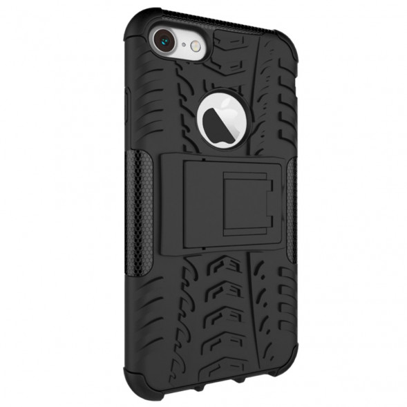 Гибридный чехол с подставкой для iPhone 7, 8 (черный)