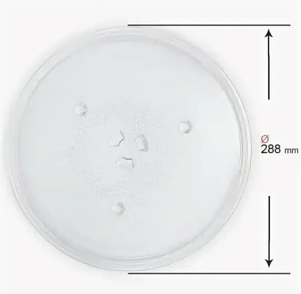 DE74-20102D Тарелка для СВЧ Samsung 288 мм 95PM00, DE74-20102A, DE74-20102E, DE81-01850A, DE74-20102B (ТАРМ010)