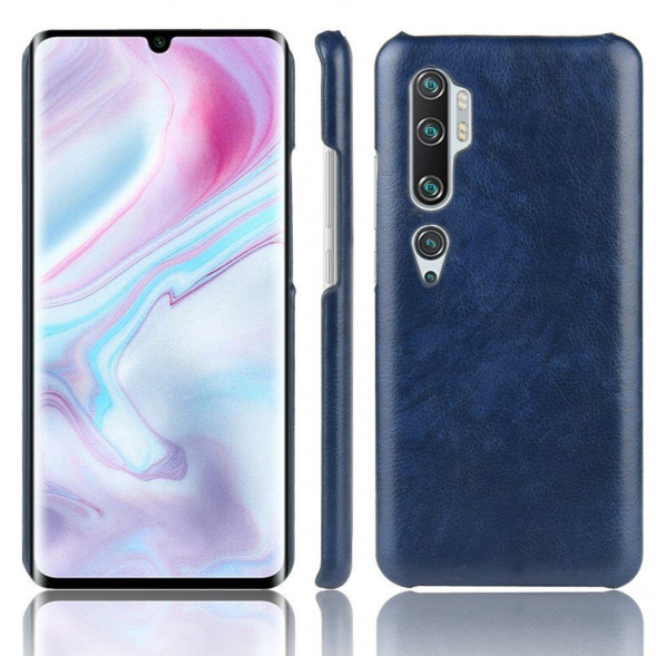 Кожаная накладка для Xiaomi Mi Note 10, Mi Note 10 Pro, Mi CC9 Pro (синий)