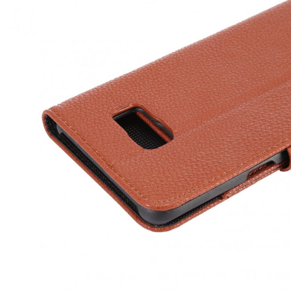 Чехол книжка с визитницей для Samsung Galaxy S6 EDGE+ G928 (Коричневый)