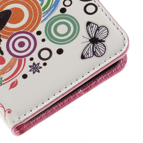 Чехол книжка с рисунком для Microsoft Lumia 550 (Бабочки)