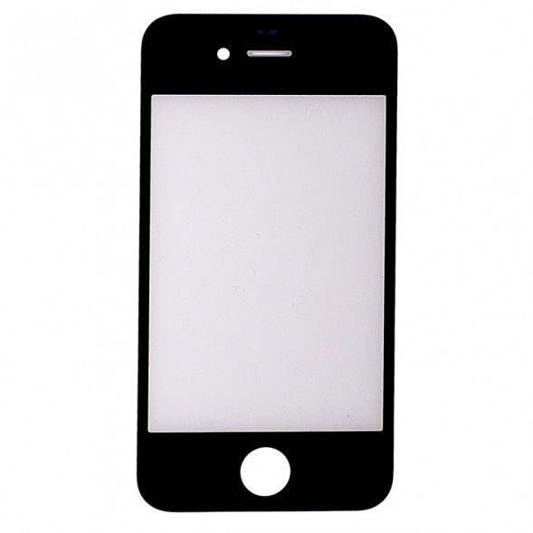 Стекло для iPhone 4 (Черное)