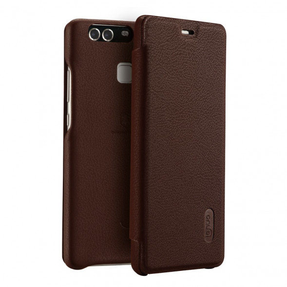 Чехол книжка LENUO для Huawei P9 (Коричневый)