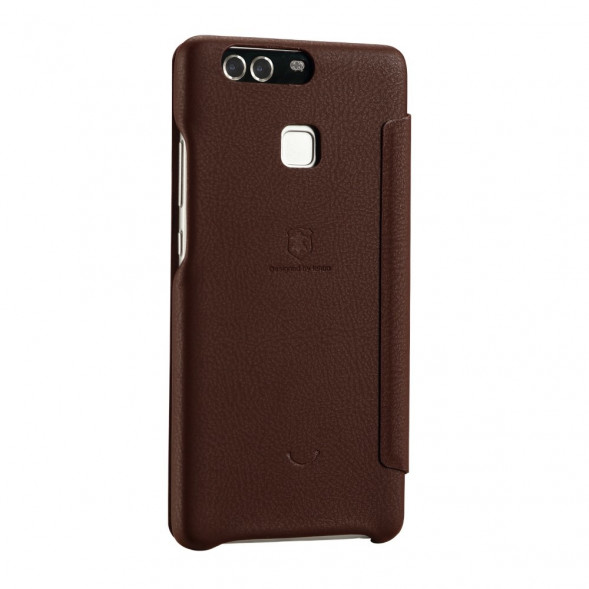 Чехол книжка LENUO для Huawei P9 (Коричневый)
