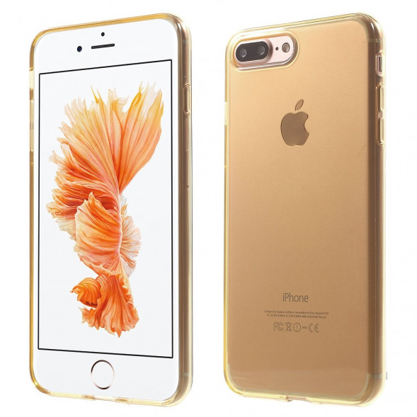Силиконовый TPU чехол накладка для iPhone 7 Plus (Золотой)