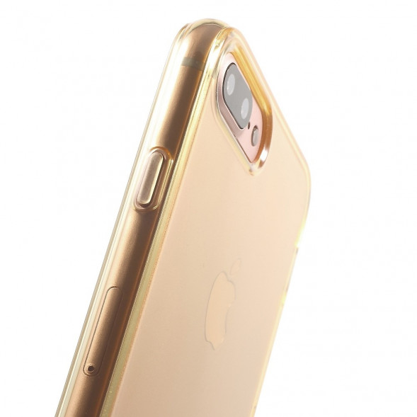 Силиконовый TPU чехол накладка для iPhone 7 Plus (Золотой)