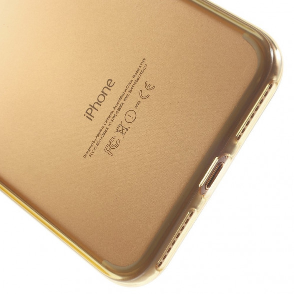Силиконовый TPU чехол накладка для iPhone 7 Plus (Золотой)