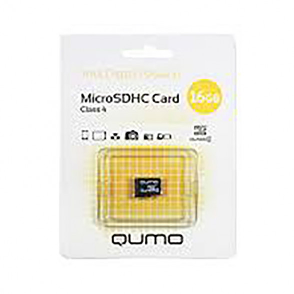 Карта памяти MicroSD 16GB Qumo Class 4 без адаптера