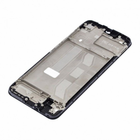 Рамка дисплея для Realme C21Y средняя часть корпуса (Черная)