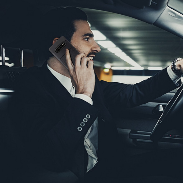 TPU Чехол накладка для Samsung Galaxy S10 (черный)