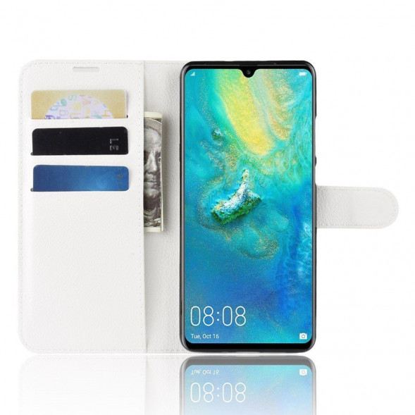 Чехол книжка для Huawei P30 Pro (белый)