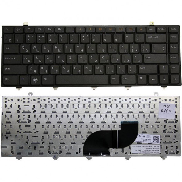 Клавиатура для ноутбука Dell Studio 14 Inspiron 1470 1570 (черная) 002265