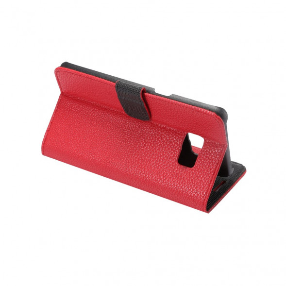 Чехол книжка с визитницей для Samsung Galaxy S6 EDGE+ G928 (Красный)