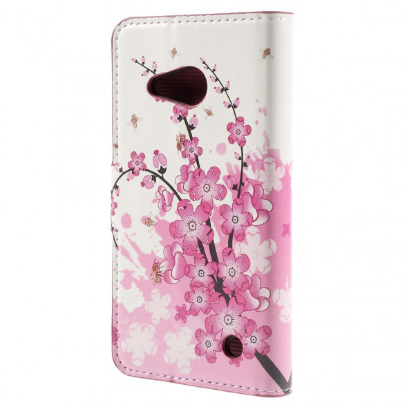 Чехол книжка с рисунком для Microsoft Lumia 550 (Ветка сливы)