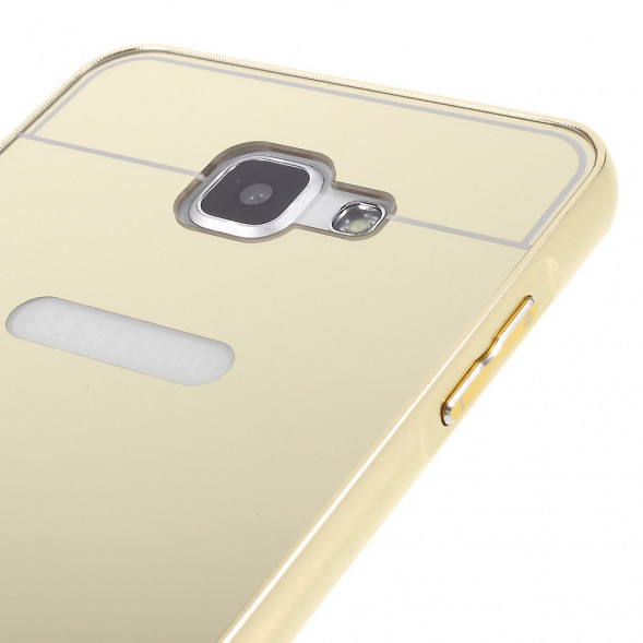 Алюминиевый чехол бампер для Samsung Galaxy A7 SM-A710F (2016 г.) (Золотистое)