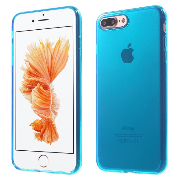 Силиконовый TPU чехол накладка для iPhone 7 Plus (Синий)