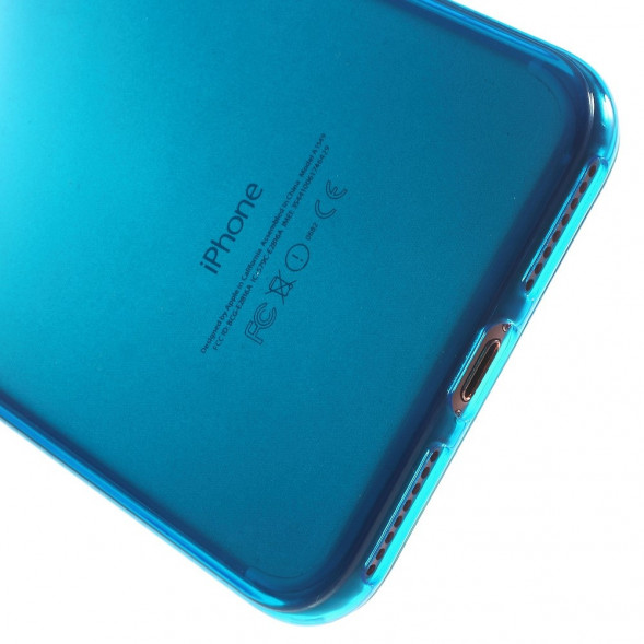 Силиконовый TPU чехол накладка для iPhone 7 Plus (Синий)