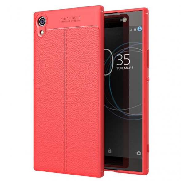Чехол-накладка Litchi Grain для Sony Xperia XA1 Ultra (красный)