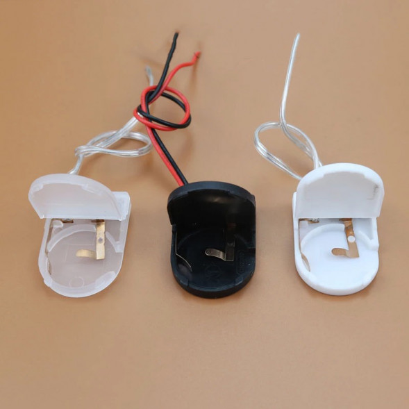 CR2032 Батарейный держатель на на проводе 1xCR2032 (прозрачный)