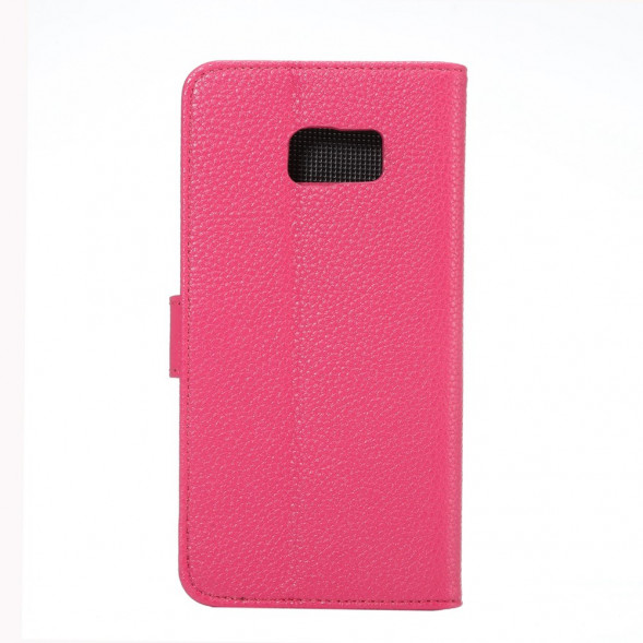 Чехол книжка с визитницей для Samsung Galaxy S6 EDGE+ G928 (Малиновый)