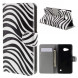 Чехол книжка с рисунком для Microsoft Lumia 550 (Зебра)