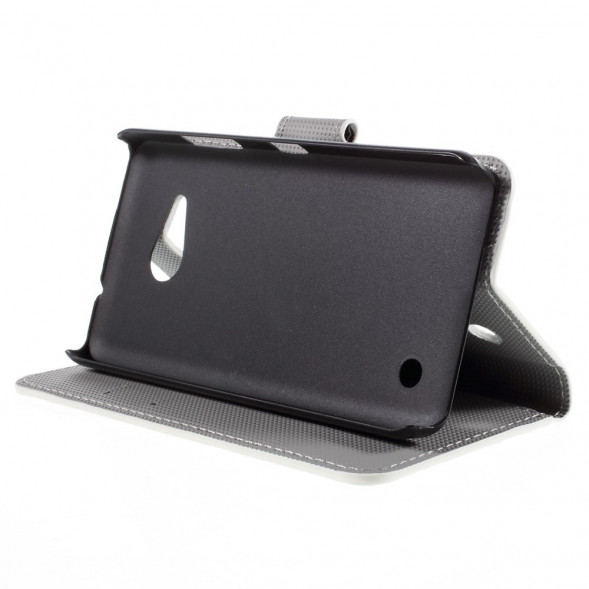 Чехол книжка с рисунком для Microsoft Lumia 550 (Зебра)