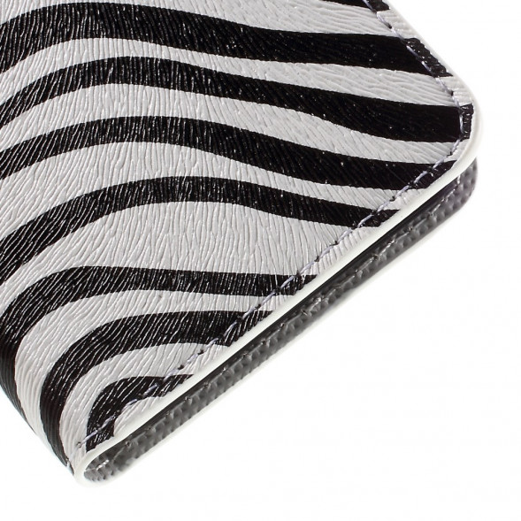 Чехол книжка с рисунком для Microsoft Lumia 550 (Зебра)