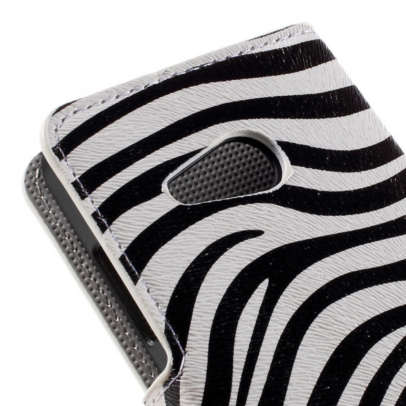 Чехол книжка с рисунком для Microsoft Lumia 550 (Зебра)