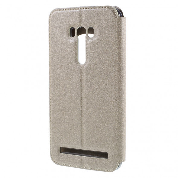 Чехол с окном информации для Asus Zenfone Selfie ZD551KL, ZD550KL (Золотистый)