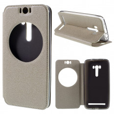 Чехол с окном информации для Asus Zenfone Selfie ZD551KL, ZD550KL (Золотистый)