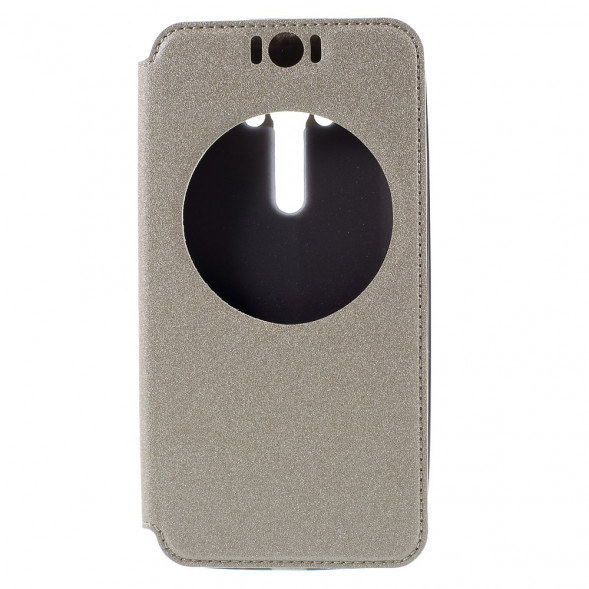 Чехол с окном информации для Asus Zenfone Selfie ZD551KL, ZD550KL (Золотистый)