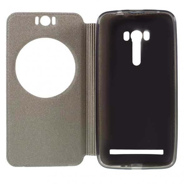 Чехол с окном информации для Asus Zenfone Selfie ZD551KL, ZD550KL (Золотистый)