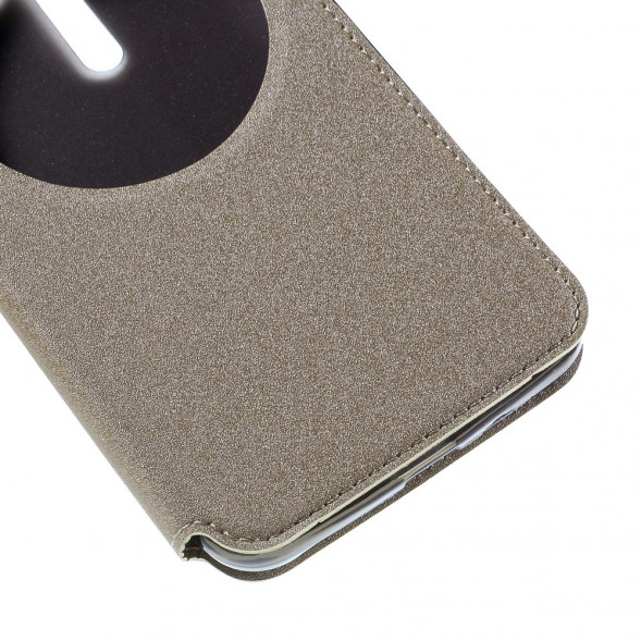 Чехол с окном информации для Asus Zenfone Selfie ZD551KL, ZD550KL (Золотистый)