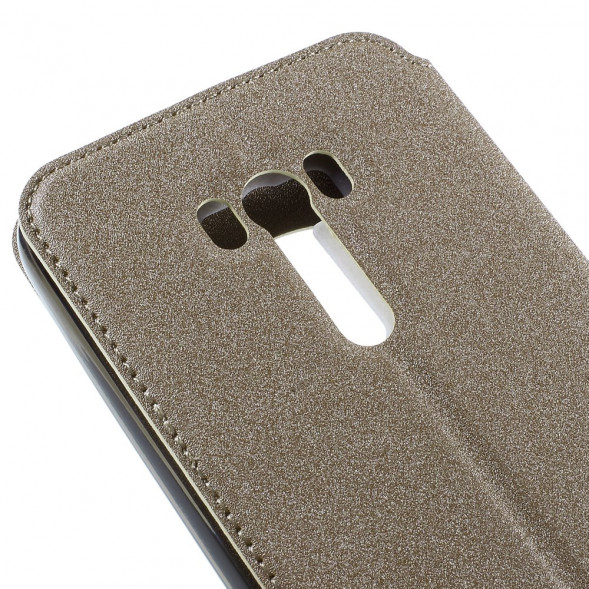 Чехол с окном информации для Asus Zenfone Selfie ZD551KL, ZD550KL (Золотистый)