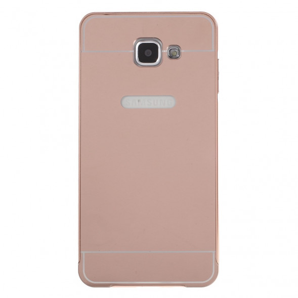 Алюминиевый чехол бампер для Samsung Galaxy A7 SM-A710F (2016 г.) (Розовое золото)