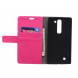 Чехол книжка с визитницей для LG Magna H502F H500F (Малиновый)