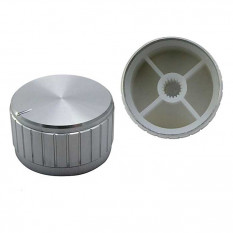 30X17BL Ручка приборная круглая оребренная (серебристая)