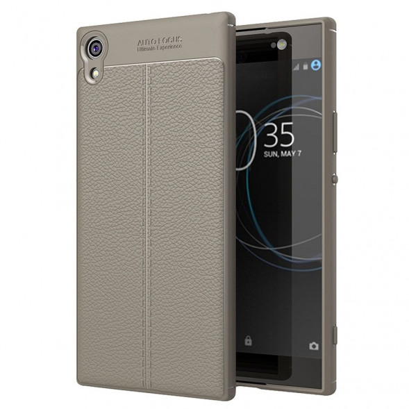 Чехол-накладка Litchi Grain для Sony Xperia XA1 Ultra (серый)